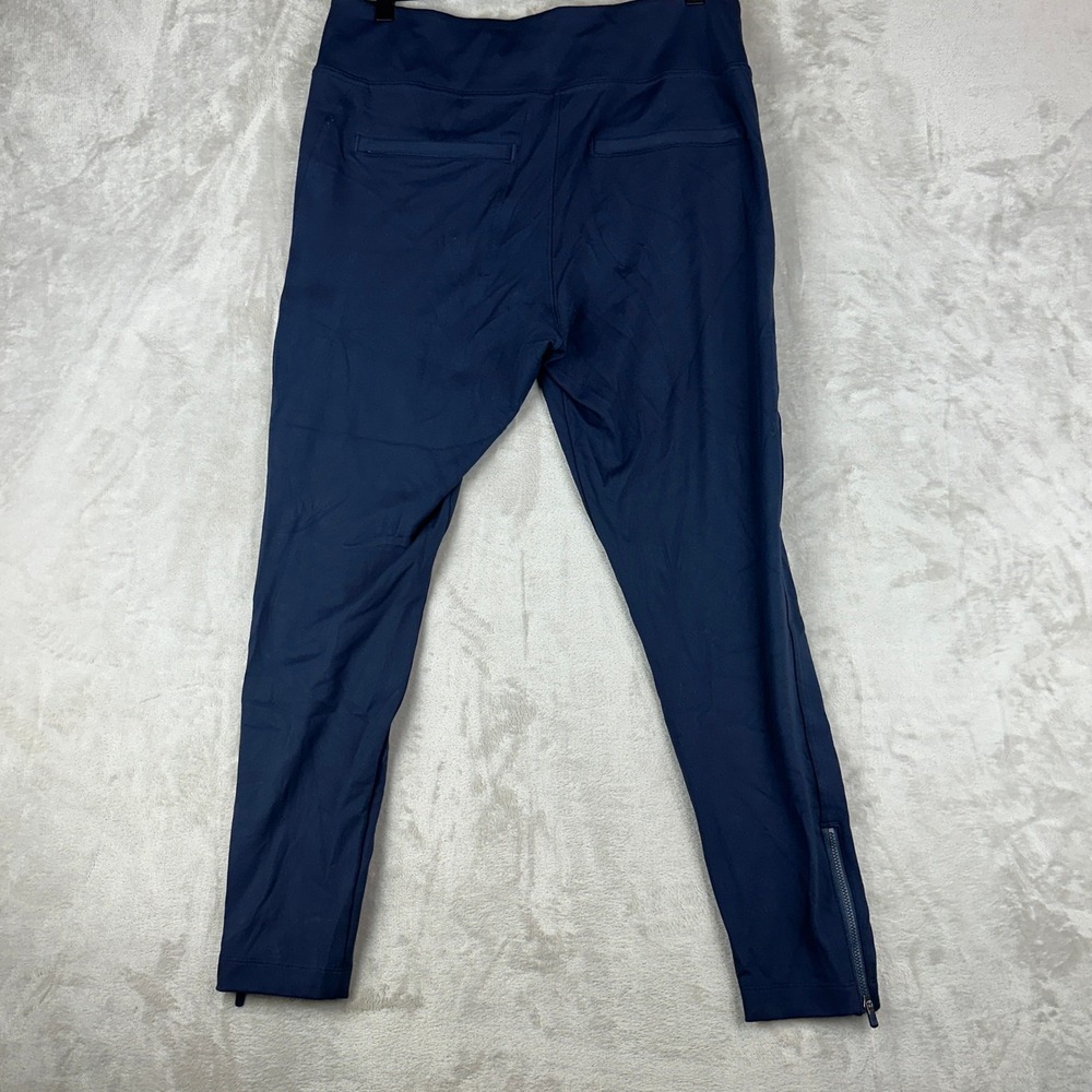 Athleta Delancey Skyline High Rise Legging Navy Womens XL Blue Zip Ankle - Picture 4 of 8